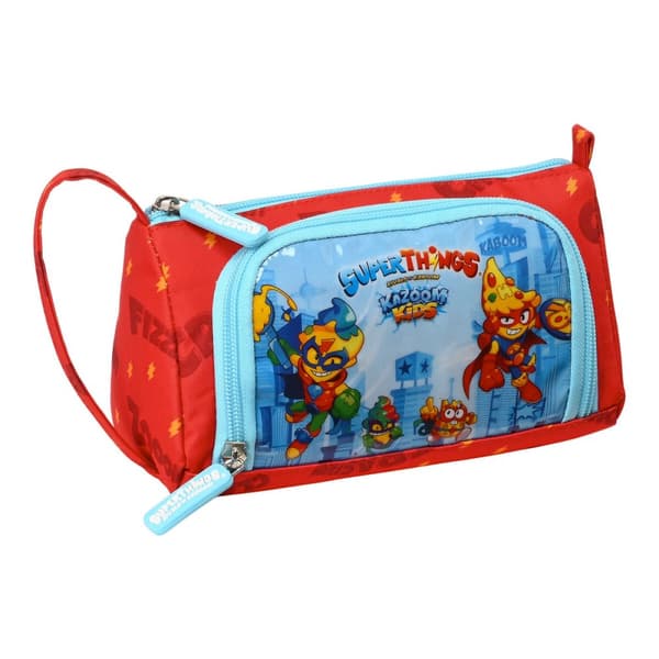 Penalhus SuperThings Kazoom kids Blå Rød 20 x 11 x 8.5 cm (32 Dele)