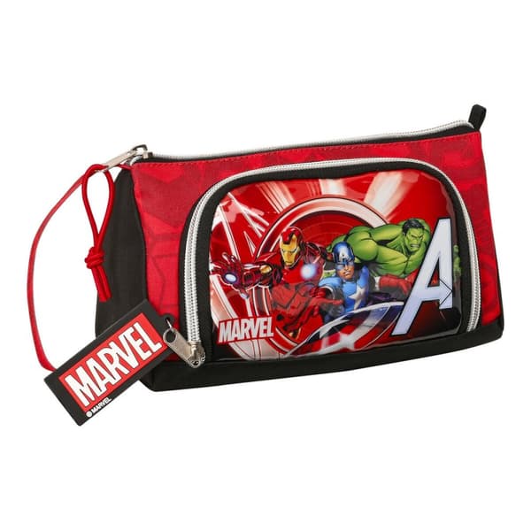 Penalhus The Avengers Infinity Sort Rød 20 x 11 x 8.5 cm (32 Dele)