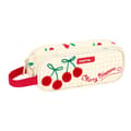Miniatyrbillede 1 af 3: Dobbelt carry-all Safta Cherry Beige (21 x 8 x 6 cm)