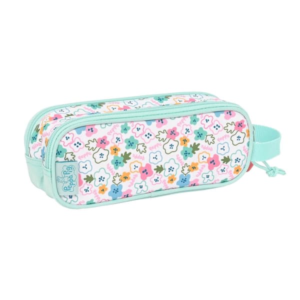 Dobbelt carry-all Peppa Pig Cosy corner Lyseblå (21 x 8 x 6 cm)