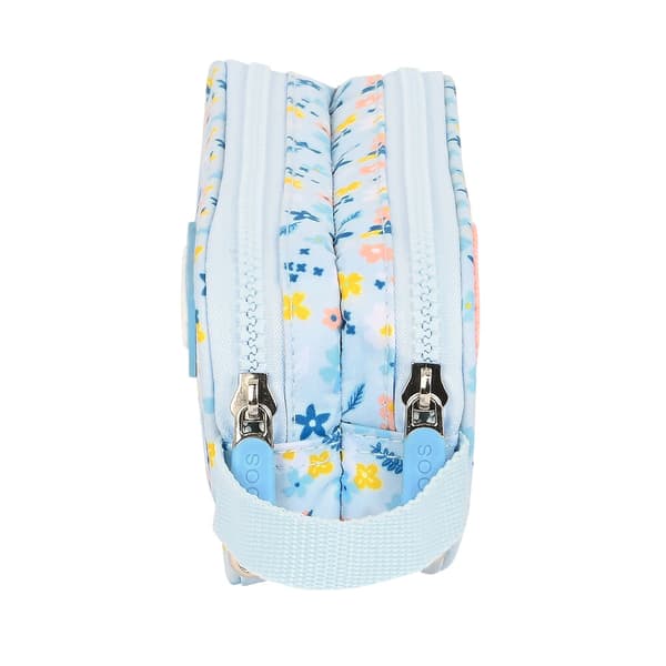 Dobbelt carry-all Moos Lovely Lyseblå (21 x 8 x 6 cm)