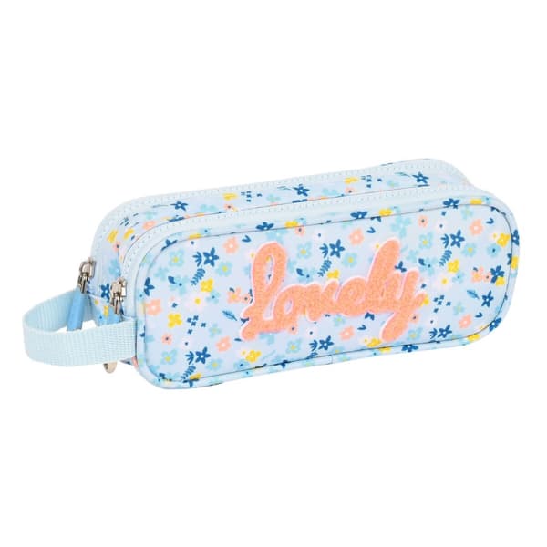 Dobbelt carry-all Moos Lovely Lyseblå (21 x 8 x 6 cm)