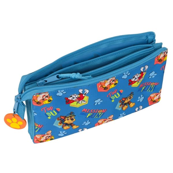 Tredobbelt bæretaske The Paw Patrol Friendship Blå (22 x 12 x 3 cm)