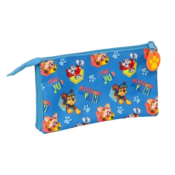 Tredobbelt bæretaske The Paw Patrol Friendship Blå (22 x 12 x 3 cm)