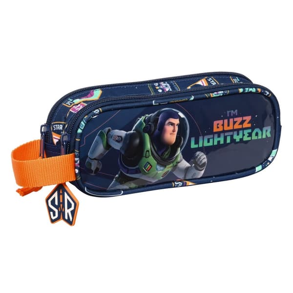 Dobbelt carry-all Buzz Lightyear Marineblå (21 x 8 x 6 cm)