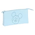 Miniatyrbillede 1 af 3: Tredobbelt bæretaske Mickey Mouse Clubhouse Baby Lyseblå (22 x 12 x 3 cm)