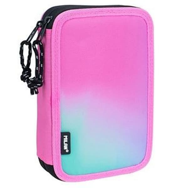 Dobbelt penalhus Milan Sunset 34 Dele Pink 19,5 x 13 x 5 cm