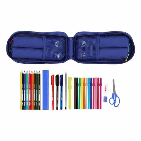 Penalhus rygsæk Atlético Madrid In blue Marineblå 12 x 23 x 5 cm (33 Dele)