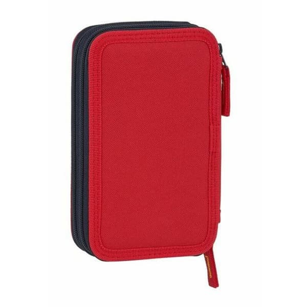 Dobbelt penalhus RFEF M854 Rød 12.5 x 19.5 x 4 cm (28 Dele)