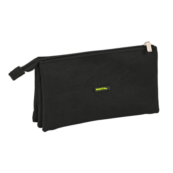 Tredobbelt bæretaske Safta Surf Sort (22 x 12 x 3 cm)