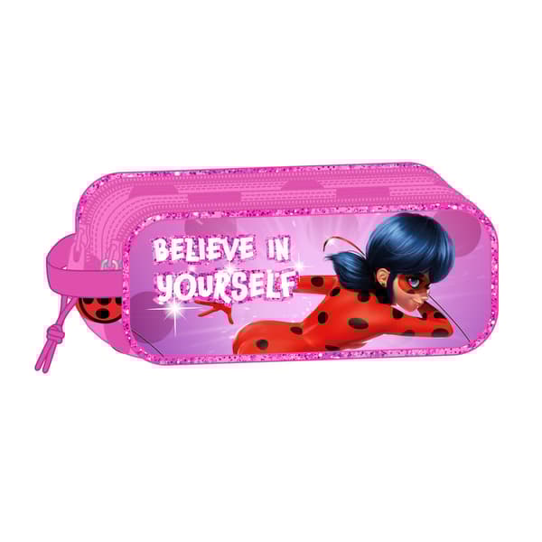 Dobbelt carry-all Lady Bug Fuchsia (21 x 8 x 6 cm)