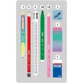 Miniatyrbillede 3 af 3: Dobbelt penalhus Milan Sunset Sort Pink 34 Dele 19,5 x 13 x 5 cm