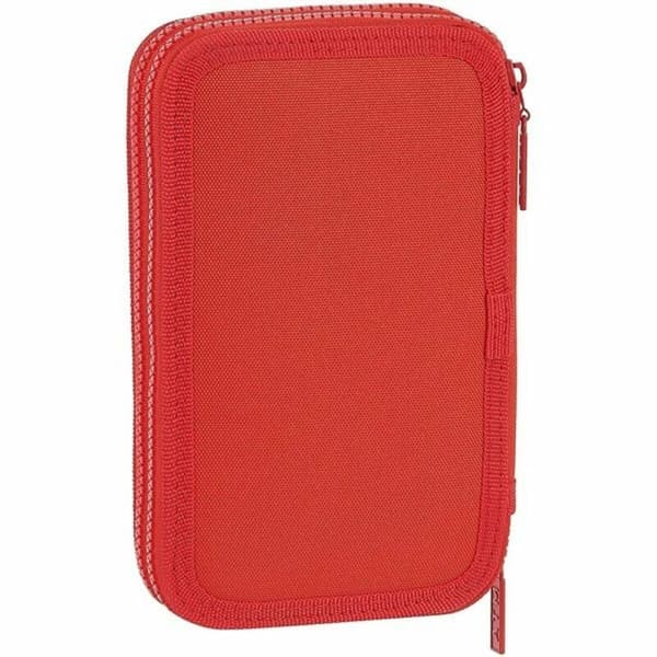 Dobbelt penalhus Atlético Madrid M854 Hvid Rød Sportslig 28 Dele 12.5 x 19.5 x 4 cm