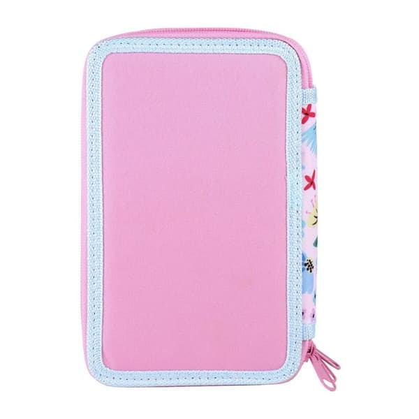 Tredobbelt Penalhus Princesses Disney 43 Dele Pink (12 x 19,5 x 6,5 cm)