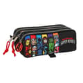 Miniatyrbillede 1 af 3: Tredobbelt bæretaske The Avengers Super heroes Sort (21,5 x 10 x 8 cm)