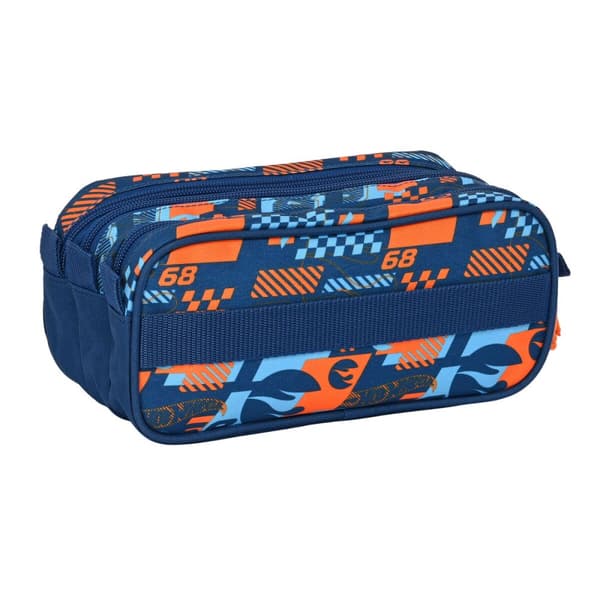 Tredobbelt bæretaske Hot Wheels Speed club Orange Marineblå (21,5 x 10 x 8 cm)