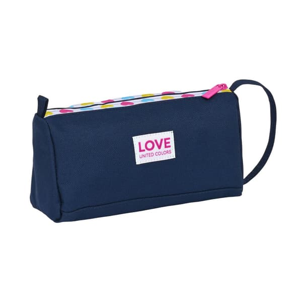 Penalhus med Tilbehør Benetton Love Marineblå 20 x 11 x 8.5 cm (32 Dele)