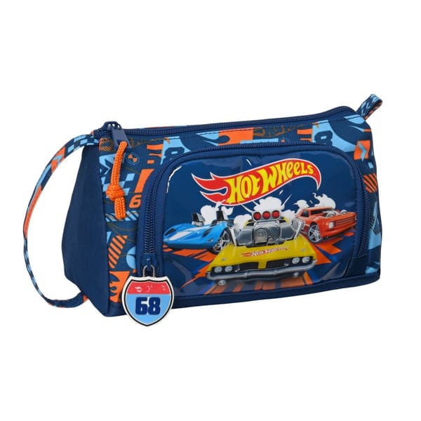 Penalhus med Tilbehør Hot Wheels Speed club Orange 20 x 11 x 8.5 cm (32 Dele)