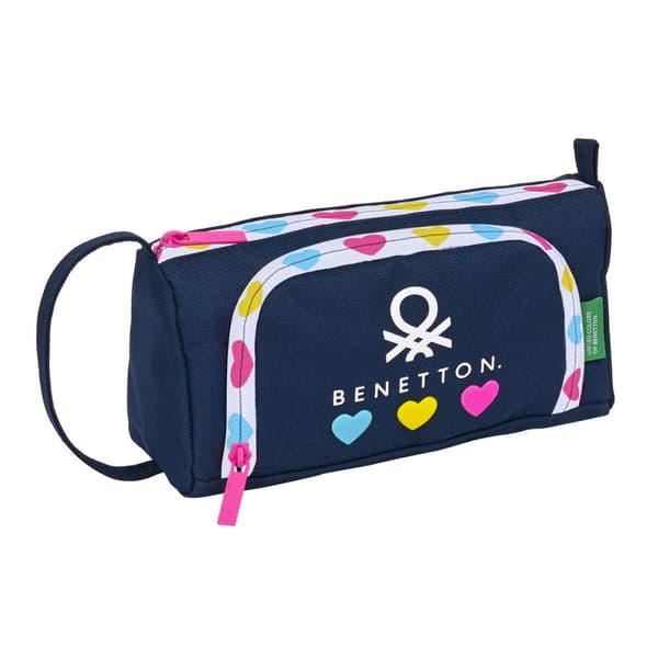 Penalhus Benetton Love Marineblå 20 x 11 x 8.5 cm
