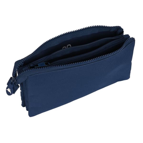 Tredobbelt bæretaske Kappa Navy Marineblå (22 x 12 x 3 cm)