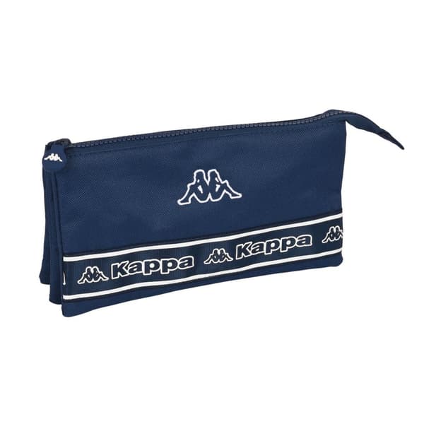 Tredobbelt bæretaske Kappa Navy Marineblå (22 x 12 x 3 cm)