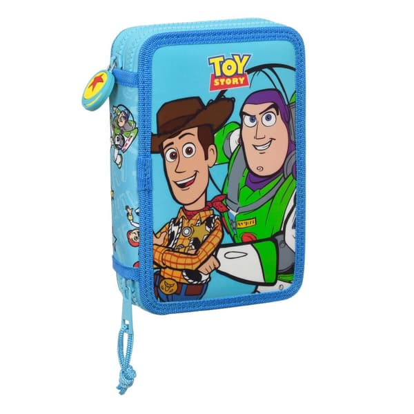 Penalhus med Tilbehør Toy Story Ready to play Blå 12.5 x 19.5 x 4 cm (28 Dele)