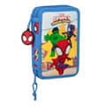Miniatyrbillede 1 af 5: Penalhus med Tilbehør Spiderman Team up Blå 12.5 x 19.5 x 4 cm (28 Dele)
