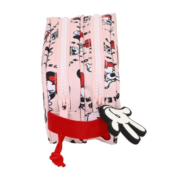 Dobbelt carry-all Minnie Mouse Me time Pink (21 x 8 x 6 cm)