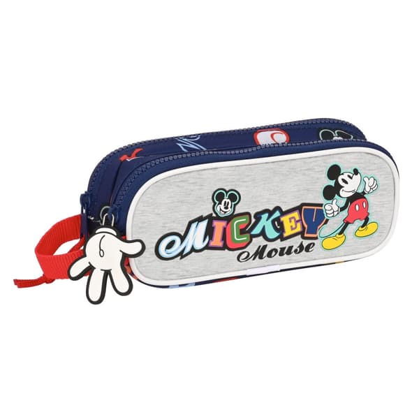 Dobbelt carry-all Mickey Mouse Clubhouse Only one Marineblå 21 x 8 x 6 cm