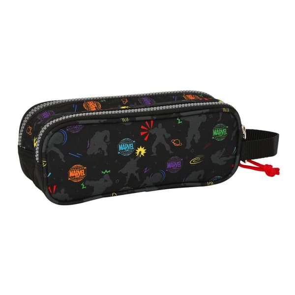 Dobbelt carry-all The Avengers Super heroes Sort (21 x 8 x 6 cm)