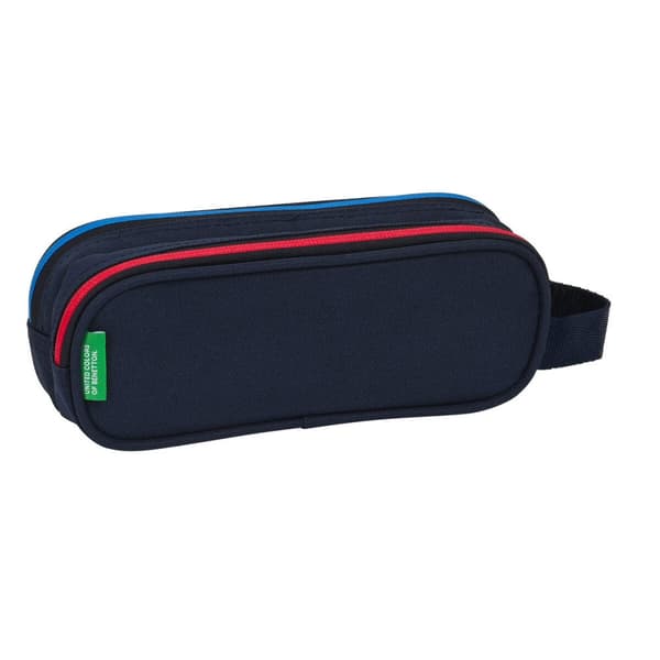 Dobbelt carry-all Benetton Sixties Marineblå (21 x 8 x 6 cm)