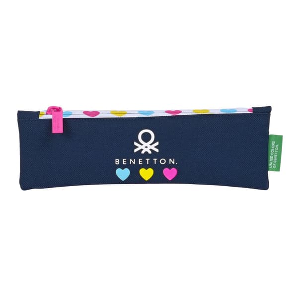 Penalhus Benetton Love Marineblå (20 x 6 x 1 cm)