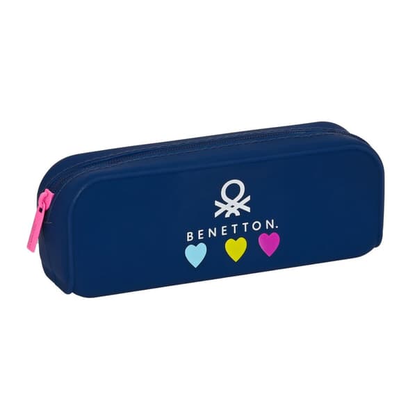 Penalhus Benetton Love Marineblå (18.5 x 7.5 x 5.5 cm)