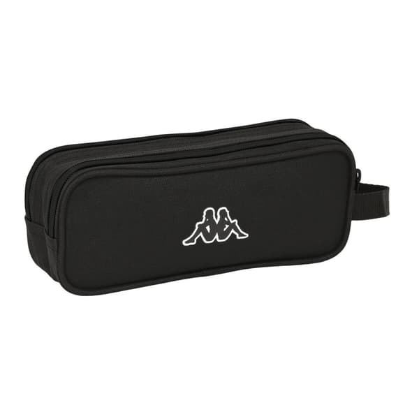 Dobbelt carry-all Kappa Black Sort (21 x 8 x 6 cm)