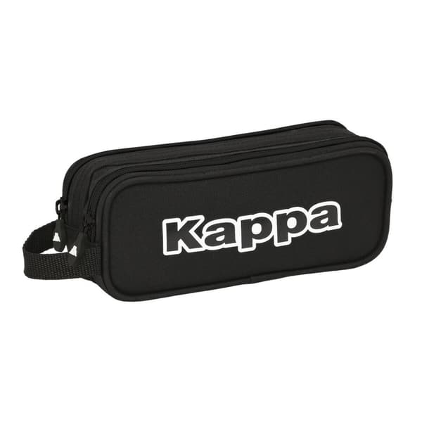 Dobbelt carry-all Kappa Black Sort (21 x 8 x 6 cm)