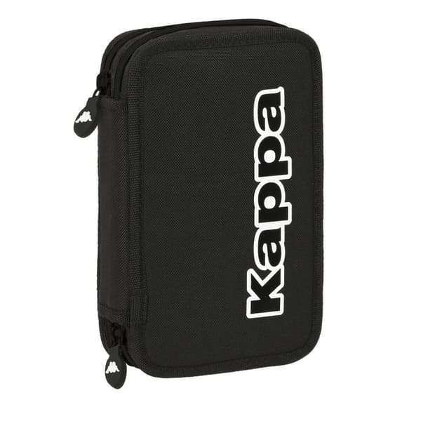 Penalhus med Tilbehør Kappa Black Sort 12.5 x 19.5 x 4 cm (28 Dele)