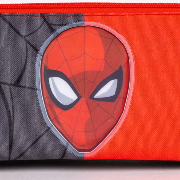 Tredobbelt bæretaske Spiderman Rød 22,5 x 2 x 11,5 cm Sort