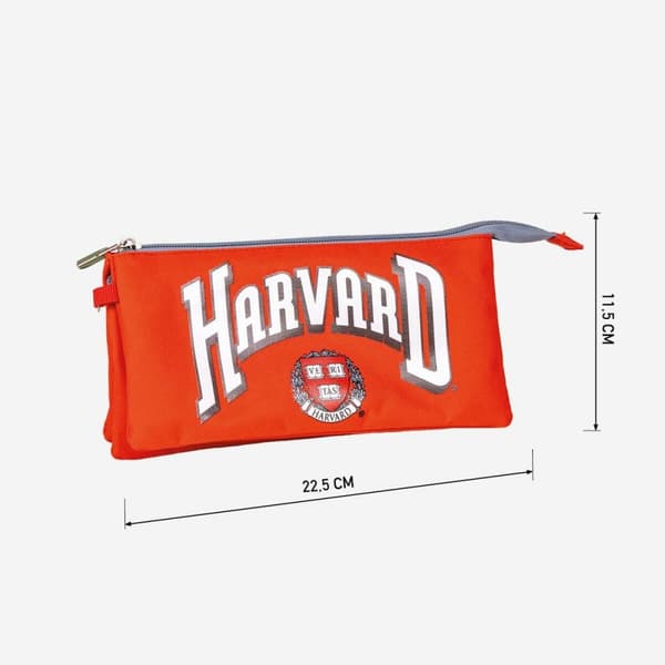 Tredobbelt bæretaske Harvard 22,5 x 2 x 11,5 cm Rød