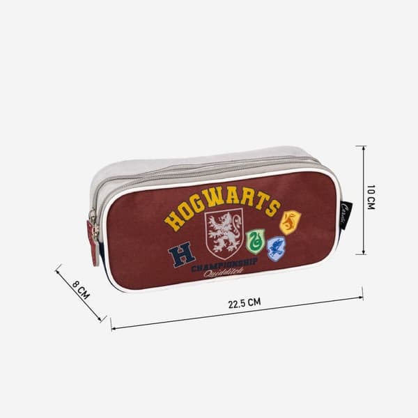 Dobbelt carry-all Harry Potter Howarts 22,5 x 8 x 10 cm Rød Mørkeblå