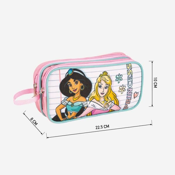 Dobbelt carry-all Princesses Disney 22,5 x 8 x 10 cm Pink