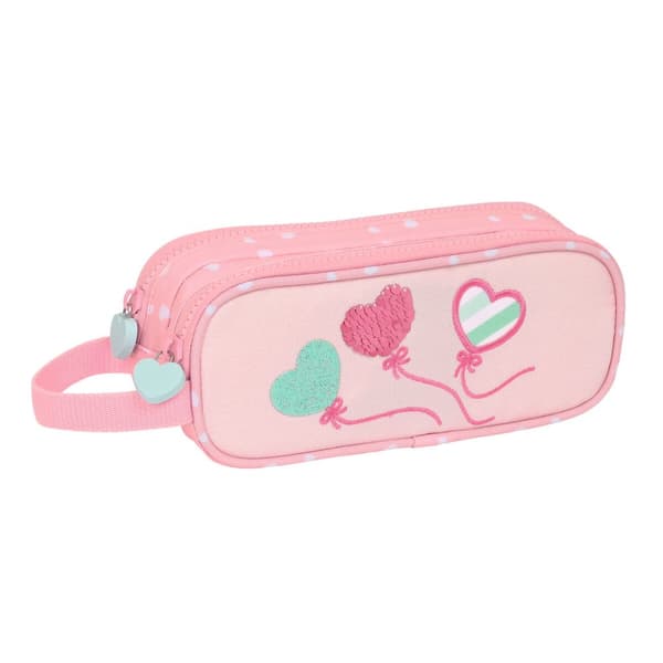 Dobbelt carry-all BlackFit8 Globitos Pink 21 x 8 x 6 cm