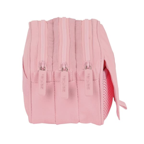 Tredobbelt bæretaske Safta 21,5 x 10 x 8 cm Pink