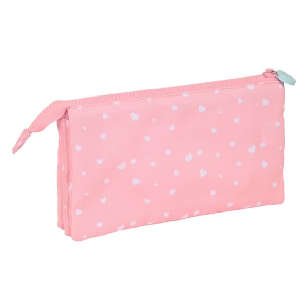 Tredobbelt bæretaske BlackFit8 Globitos Pink 22 x 12 x 3 cm