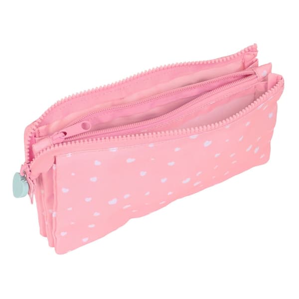 Tredobbelt bæretaske BlackFit8 Globitos Pink 22 x 12 x 3 cm
