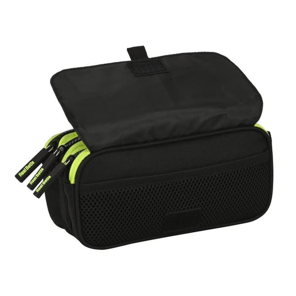 Tredobbelt bæretaske Real Betis Balompié 21,5 x 10 x 8 cm Sort Lime