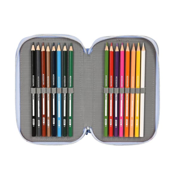 Tredobbelt Penalhus Frozen Believe 12.5 x 19.5 x 5.5 cm Syren (36 Dele)