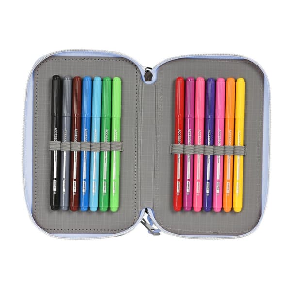 Tredobbelt Penalhus Frozen Believe 12.5 x 19.5 x 5.5 cm Syren (36 Dele)