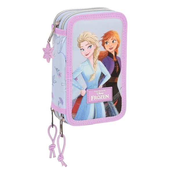 Tredobbelt Penalhus Frozen Believe 12.5 x 19.5 x 5.5 cm Syren (36 Dele)