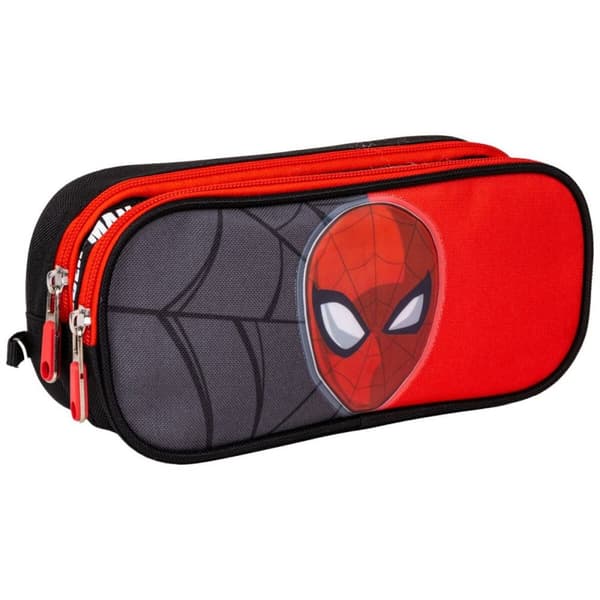 Dobbelt carry-all Spiderman Sort 22,5 x 8 x 10 cm