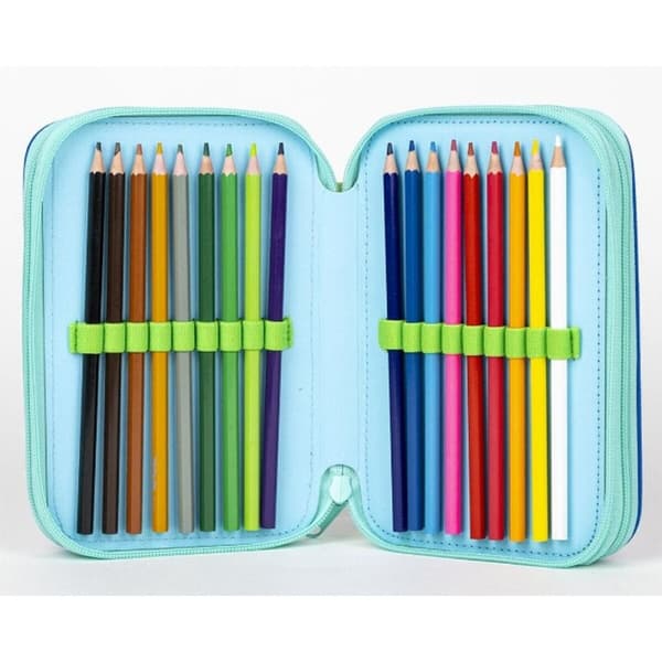 Tredobbelt Penalhus The Paw Patrol Blå 13 x 6 x 19,5 cm